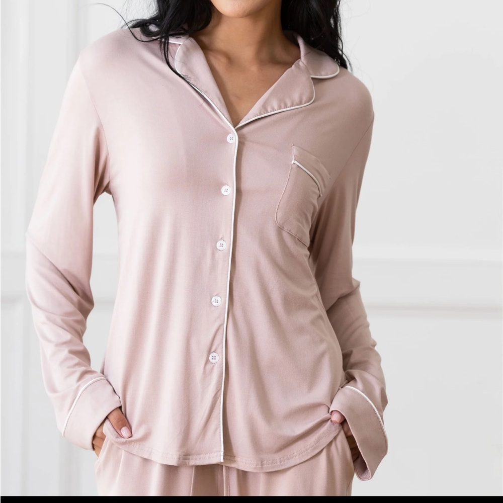Cozy Earth Women's Bamboo Stretch-Knit Long Sleeve Pajama Top